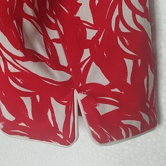 Anne Carson size Large red and white floral Blazer/jacket - Picture 4 of 8